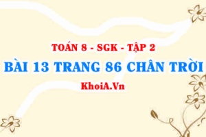 Bài 13 trang 86 Toán 8 Chân trời sáng tạo Tập 2